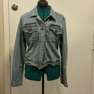 Jr’s Jean Jacket Med, button front & sleeves. By Twenty Twenty.